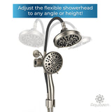 Dual Flexible High Pressure Shower Heads with Handheld